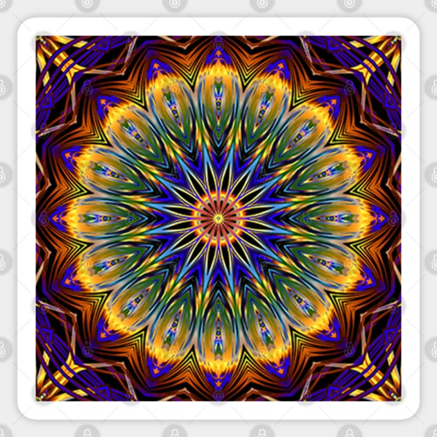 Mandala Colorful Graphic Art Jewel Tones Design face masks, Phone Cases, Apparel & Gifts Sticker by tamdevo1